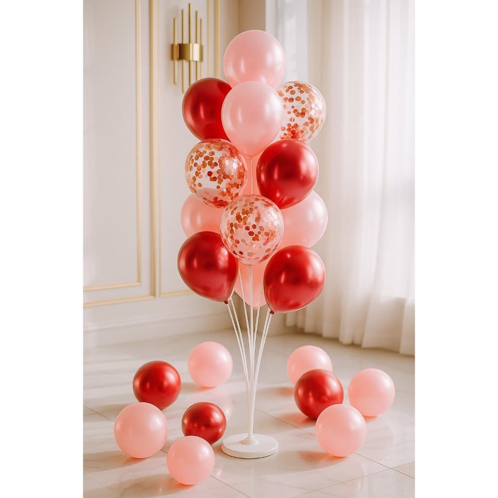 •  Base Suporte para Balões Decorativos 1,30m – Festa, Casamento, Chá Revelação
