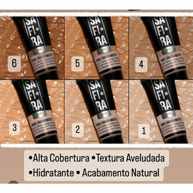 Base Líquido Matte Safira cor 4