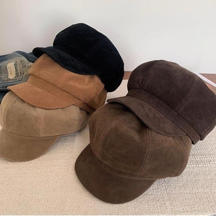 Nova Cor Octogonais Chapéu De Lã Das Mulheres Outono Inverno Nova Boina De Lã Masculina Casual Pin Chapéus