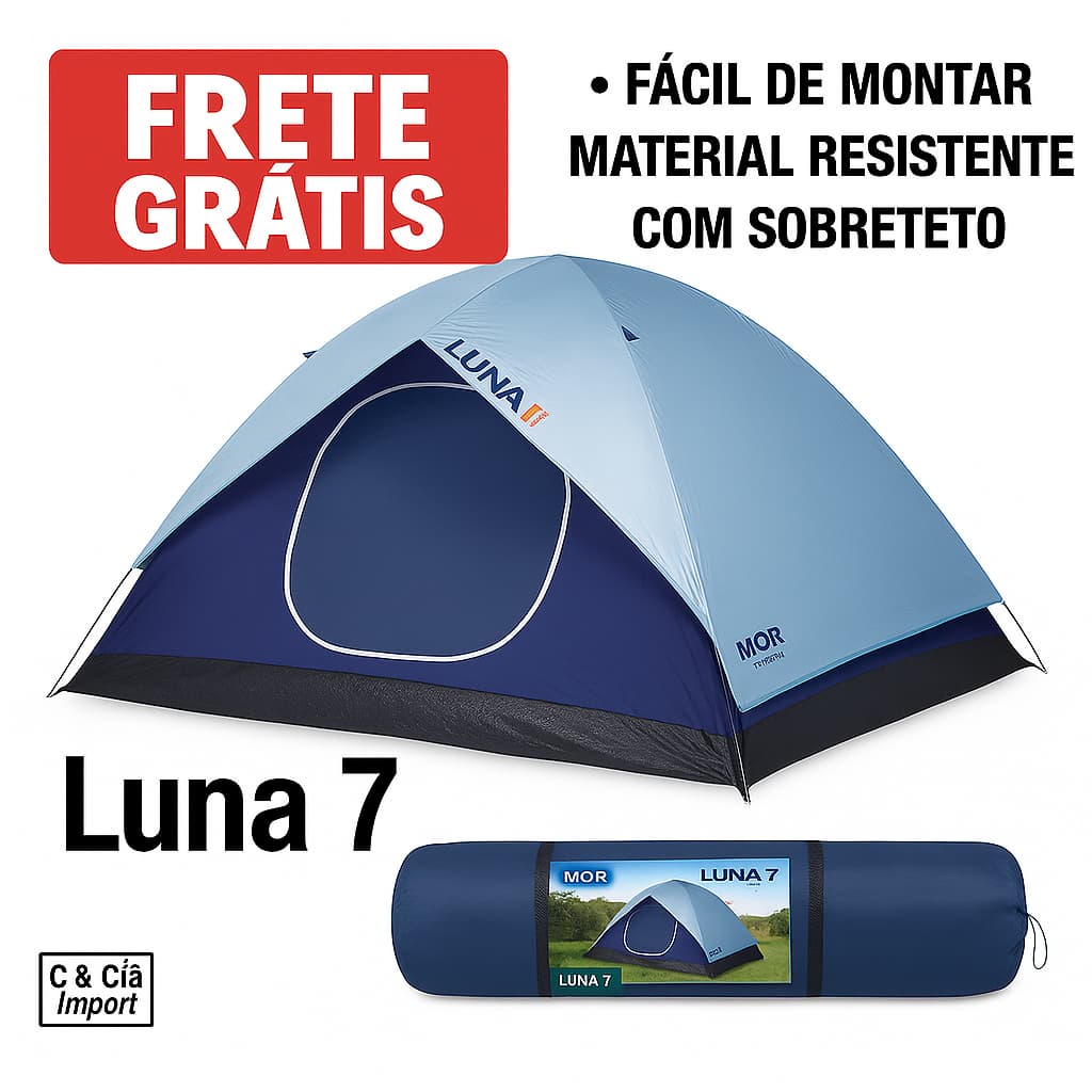 Barraca Camping 7 Lugares Luna Iglu Acampamento Sobreteto 3x3 Alt. 1,80