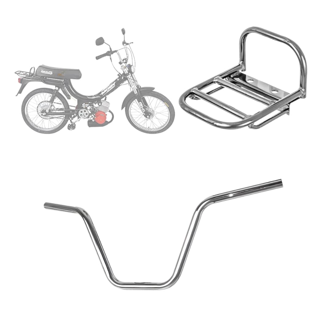 Guidão Guidon Bagageiro Garupa Churrasqueira para Moto Mobilete Caloi Bikelete 1987 á 1993