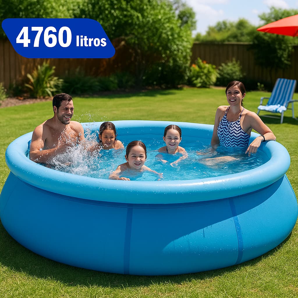 Piscina Inflável Redonda C/Borda Inflável Capacidade 4760L