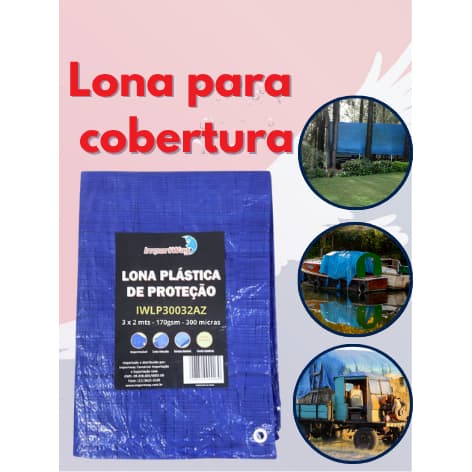 Lona Plástica Azul 3x2 Camping Resistente 300 Micras Varias medidas Importway