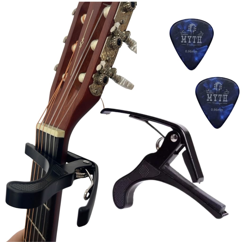 Capotraste Braçadeira Para Violao Guitarra Ukulele + 2 Palhetas