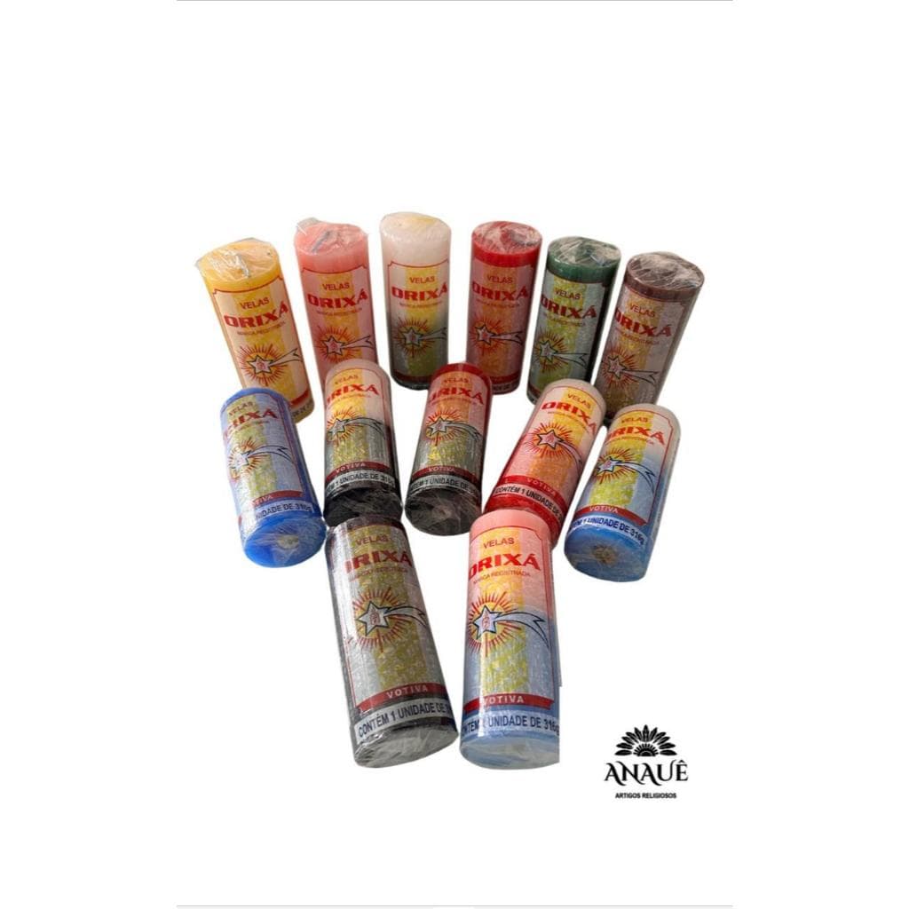 Velas Orixás Votiva 7 Dias Velas Coloridas Umbanda/Candomblé 316g