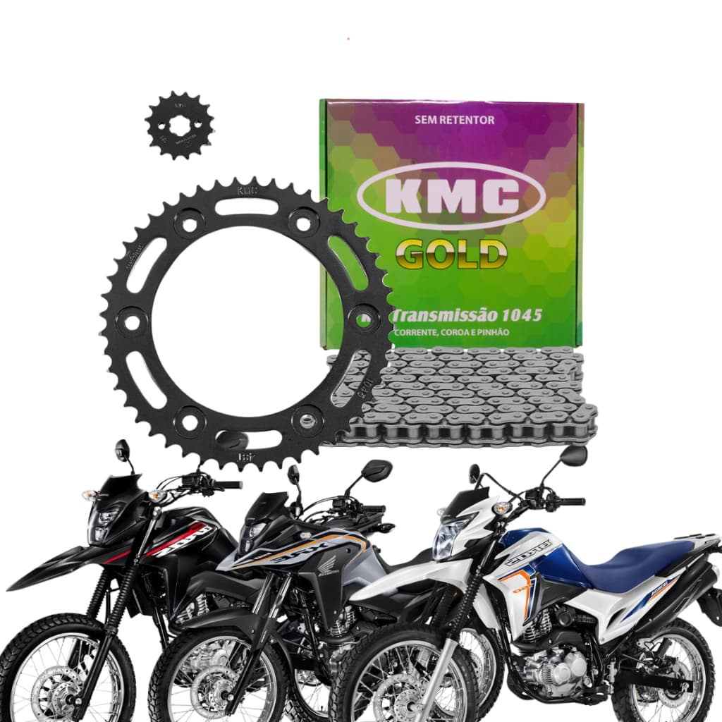 Kit relaçao Nxr bros 160 xre 190 2015 2017 2019 2021 2023 205 kmc gold