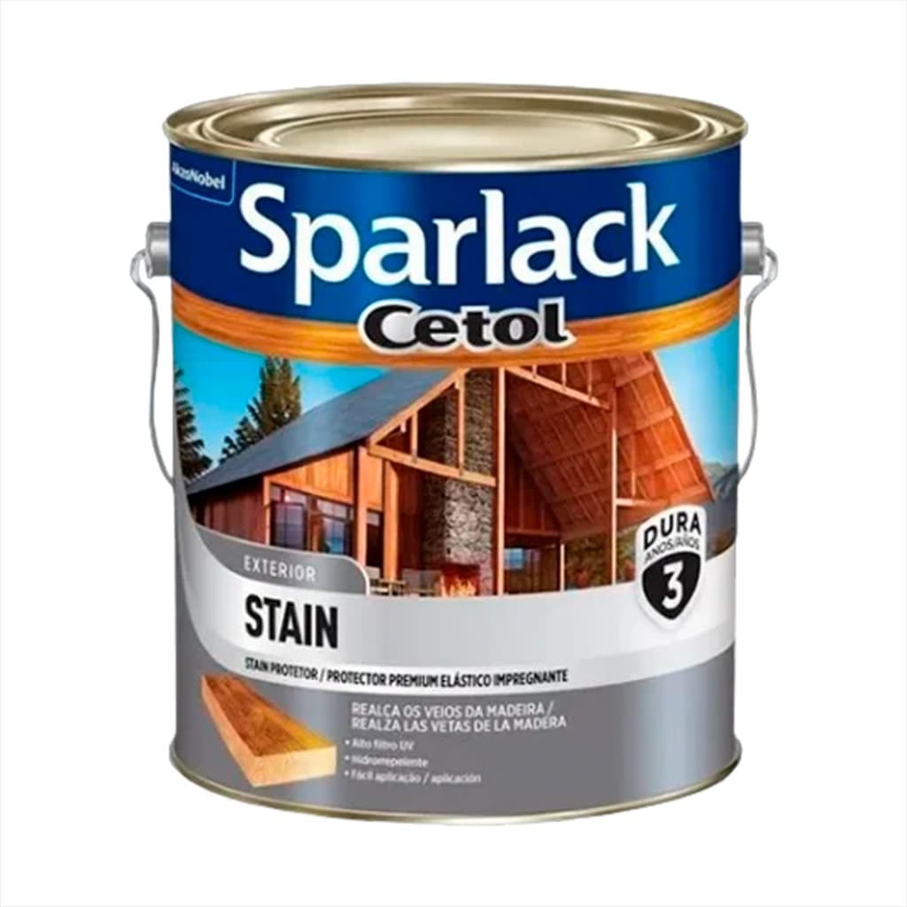 Cetol Stain Realca Madeira Ac Sparlack Incolor 3,6l Acabamento Uv Glass Acetinado