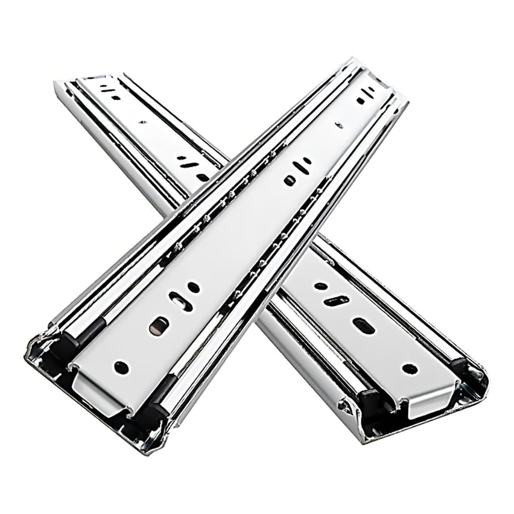 Par de Corrediça Telescópica Larga Para Gavetas 45cm 45kg Resistente