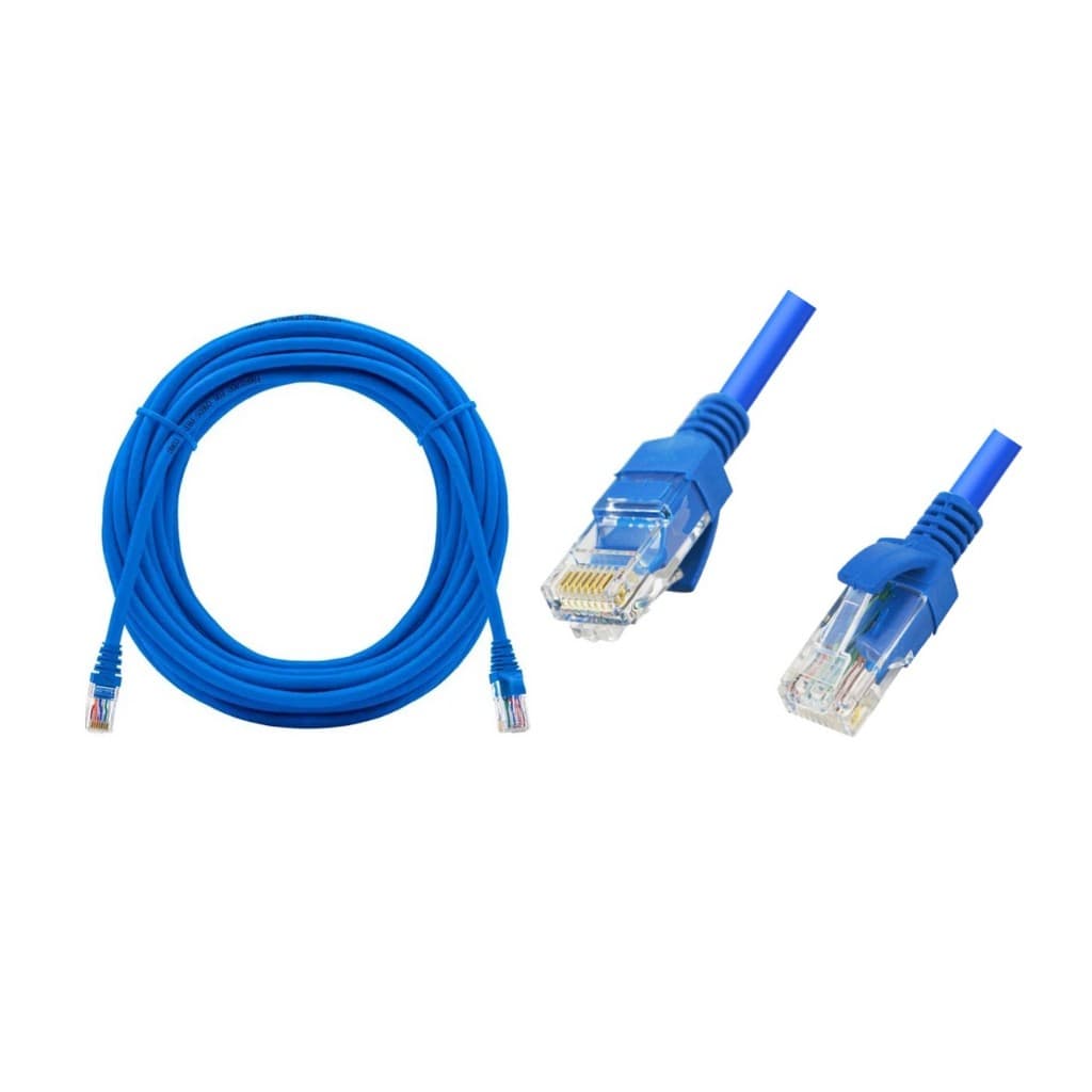 Cabo de rede 5M azul Internet ETA/TIA 568 CAT 5E