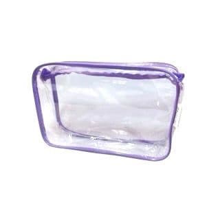 Necessaire transparente e LILÁS 23x15