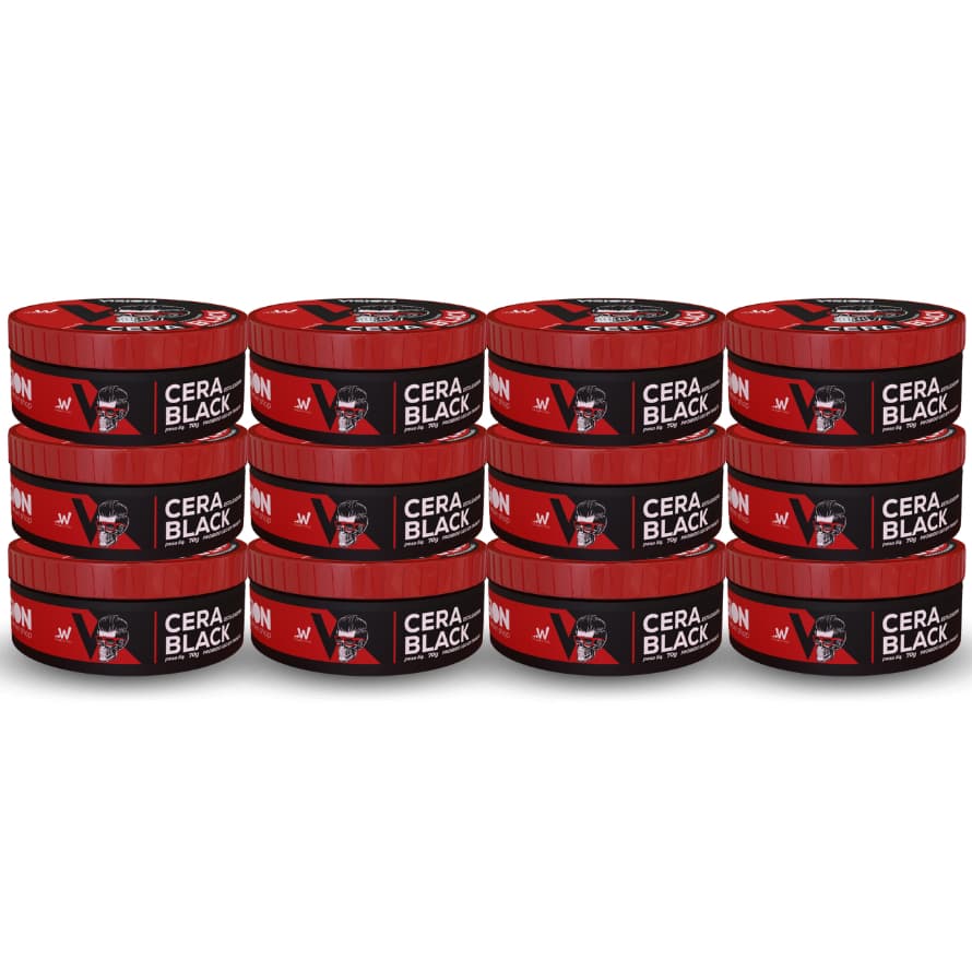 Kit 12 Cera Pomada Modeladora Vision Barber Shop 70g Barba Cabelo Bigode