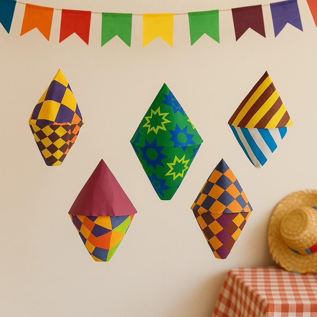 Balão Japonês Decorativo Enfeite Festa Junina Arraiá Pequeno Papel Seda 35cm 05 unidades