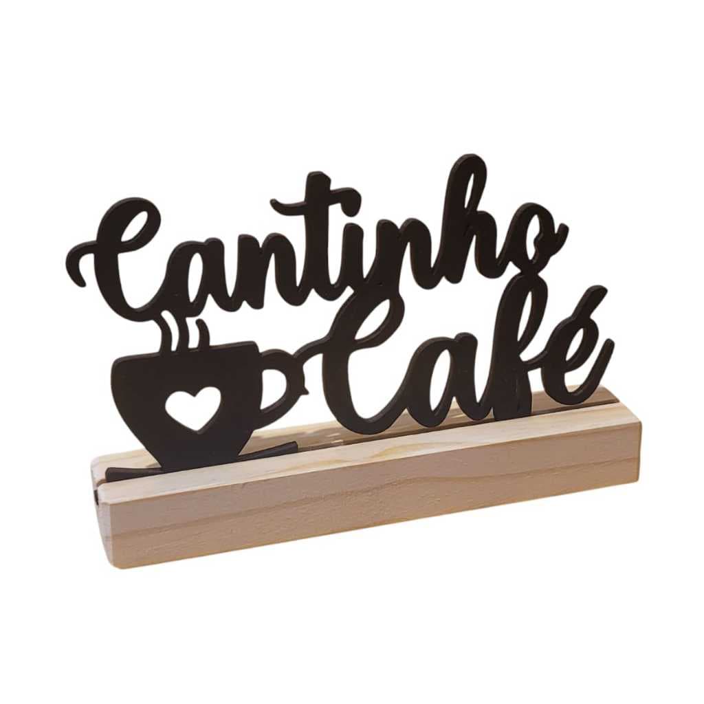 Placa Decorativa Cantinho Do Café Em Madeira MDF