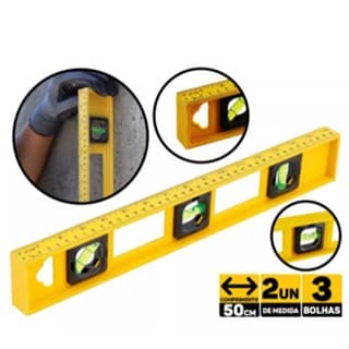 Nível Régua 3 Bolhas 30 cm 40cm 50cm Profissional ABS De Prumo Medição Nivelador Pronta Entrega