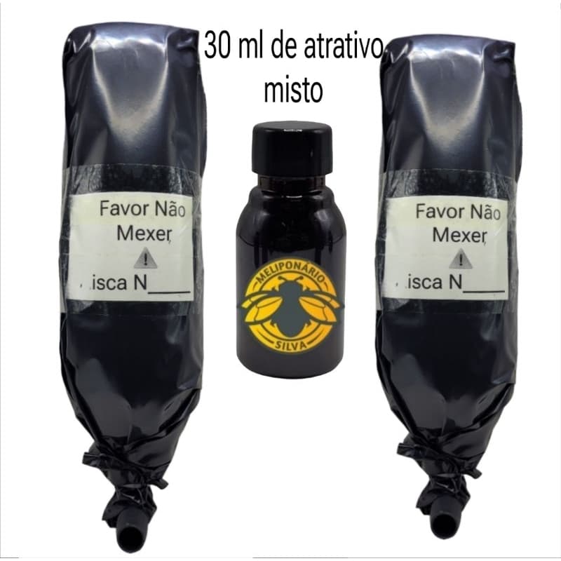 kit 2  isca pet já com cheiro para captura de abelhas sem ferrão+30ml de atrativo ,para jatai,mirins,Mandaçaia