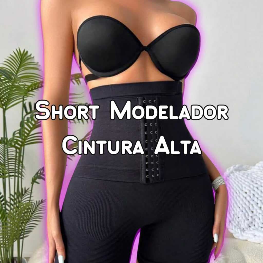Shorts Modelador Com Cinta Embutida Levanta Bumbum Afina Cintura Modeladora Empina Bumbum Afina Cintura Premium