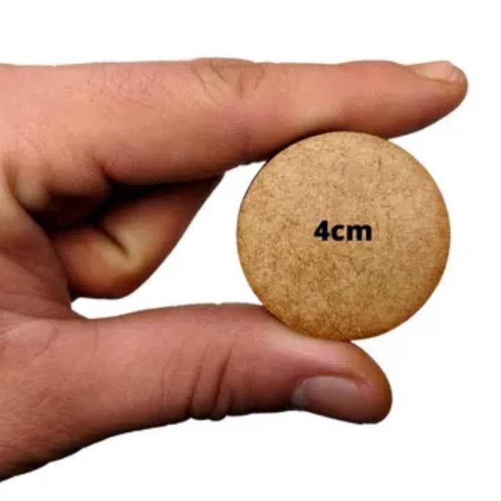 100 Bolachas MDF Cru 4cm Espessura: 3 mm l Corte a Laser | Pronta Entrega