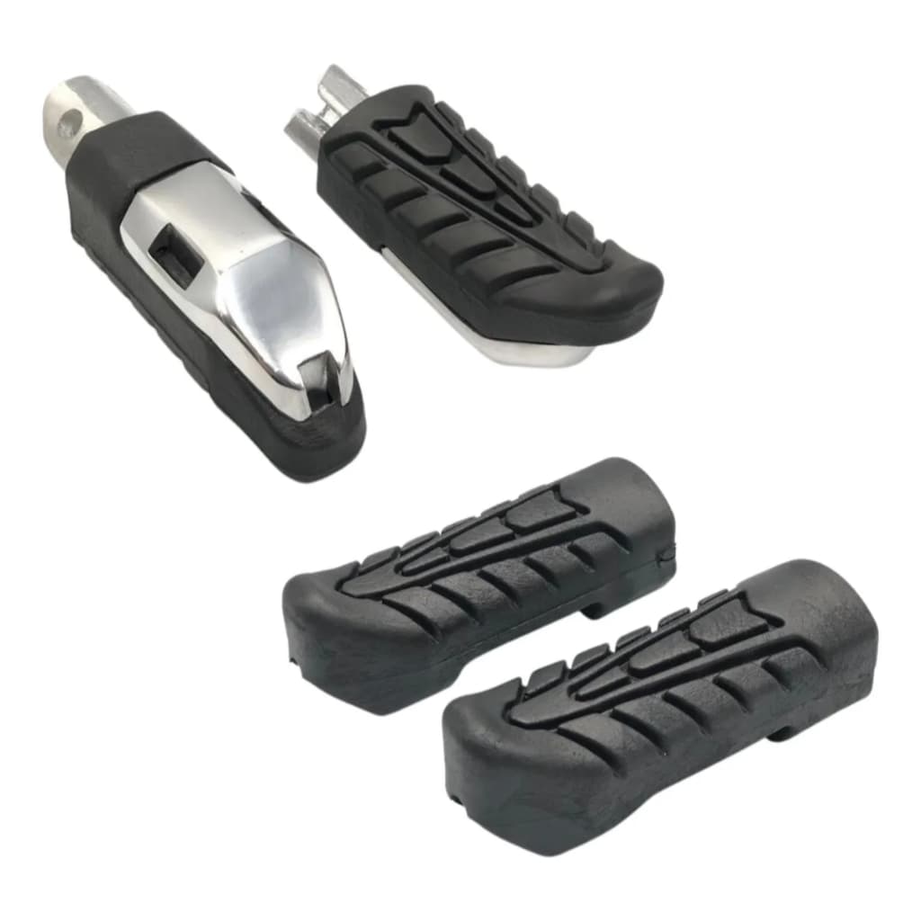 Kit Apoio De Pe Pedaleira + Borracha De Estribo Titan 160