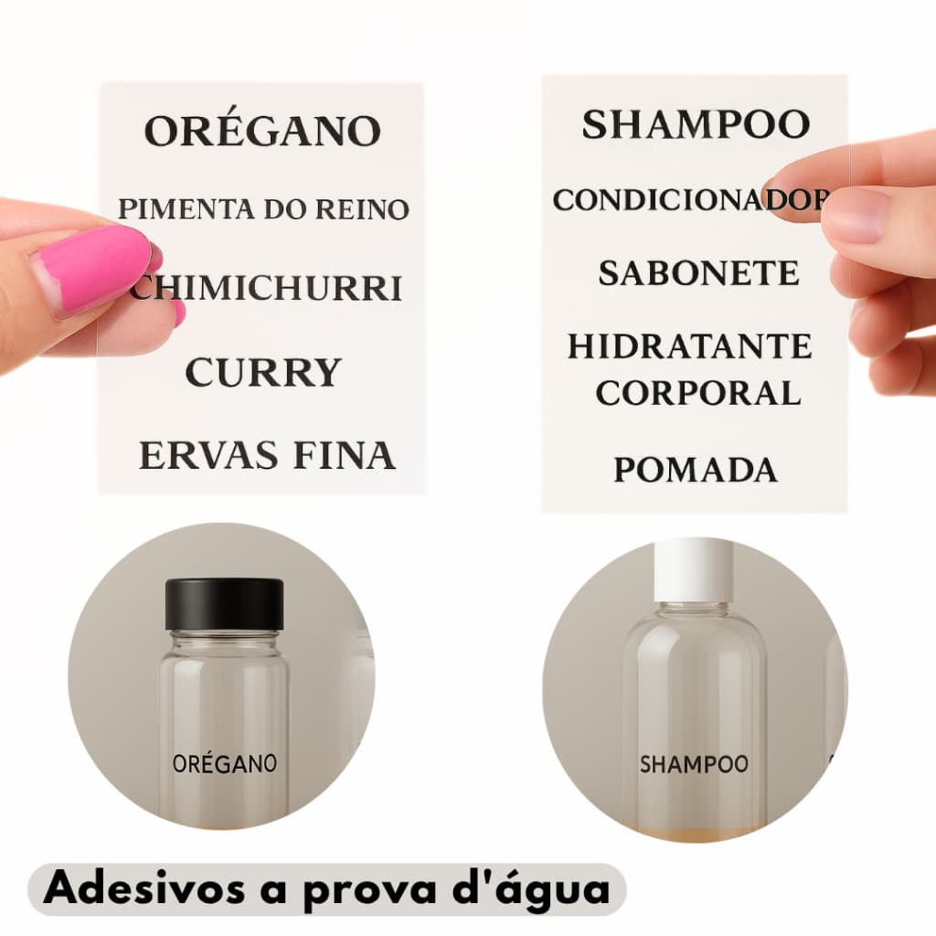 Etiquetas Adesivas Transparente A Prova de Água