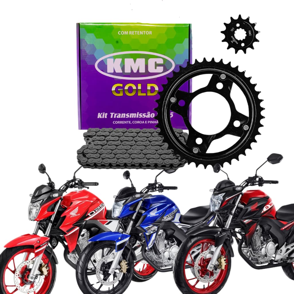 Kit relaçao Cb twister 250 com retentor 2016 2017 2018 2019 2020 2021 2022 kmc gold