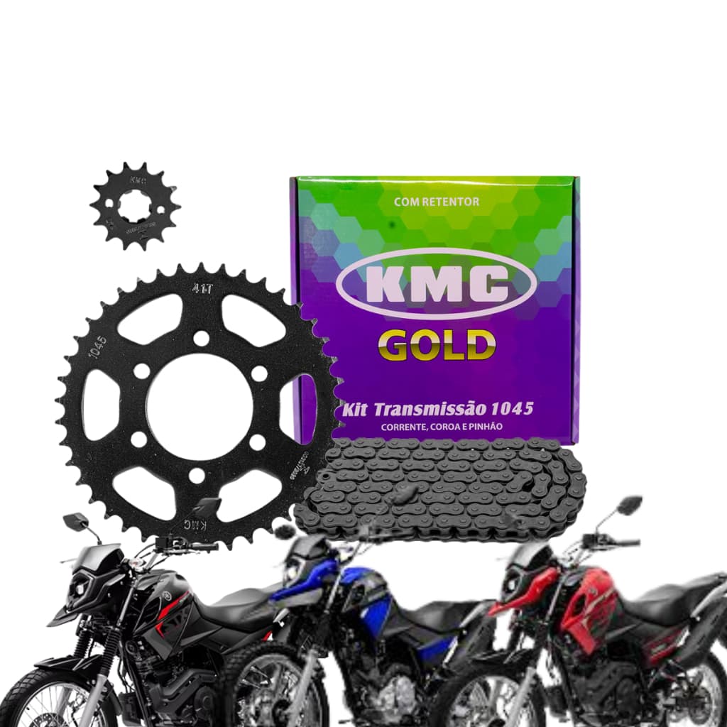 Kit relaçao Xtz Crosser 150 com retentor 2014 2016 2018 2020 2022 2024 2025 kmc gold