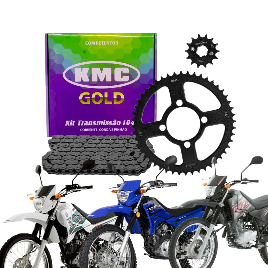 Kit relaçao Xtz 125 com retentor 2004 2006 2008 2010 2012 2013 2015 kmc gold