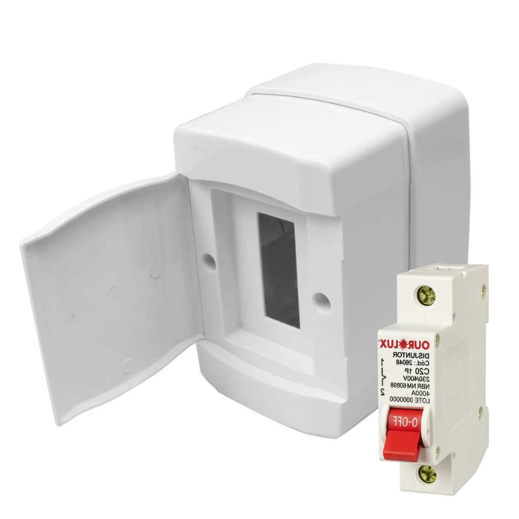 Kit Caixa Para Disjuntor + Disjuntor Monopolar 10A a 63A Instalação Elétrica
