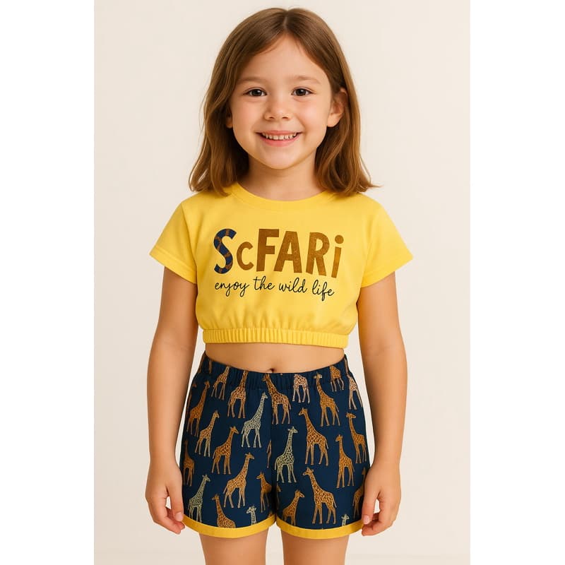 ENVIO EM 24H - Conjunto Infantil Colorido -promocional - tamanho do 3 ao 12 - Estampas Divertidas e Conforto- Menina