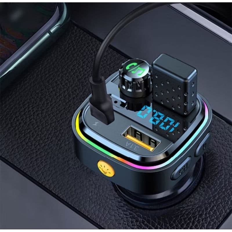 Carregador De Reprodutor De MP3 Para Carro Transmissor FM Multifuncional Carregamento Rápido