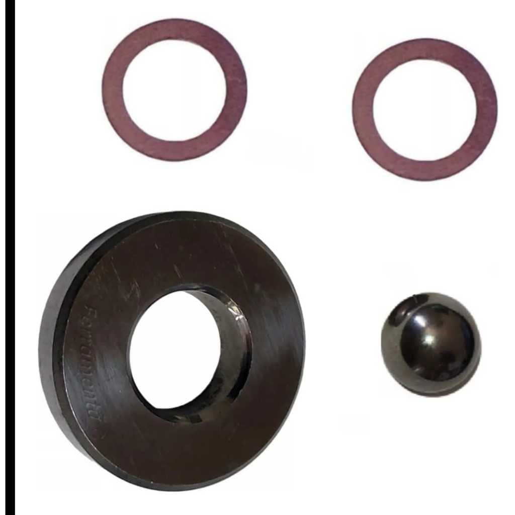 Kit Reparo Bomba Entrada Airless Vonder MPA 120 – Assento, Esfera e Anel de Bronze