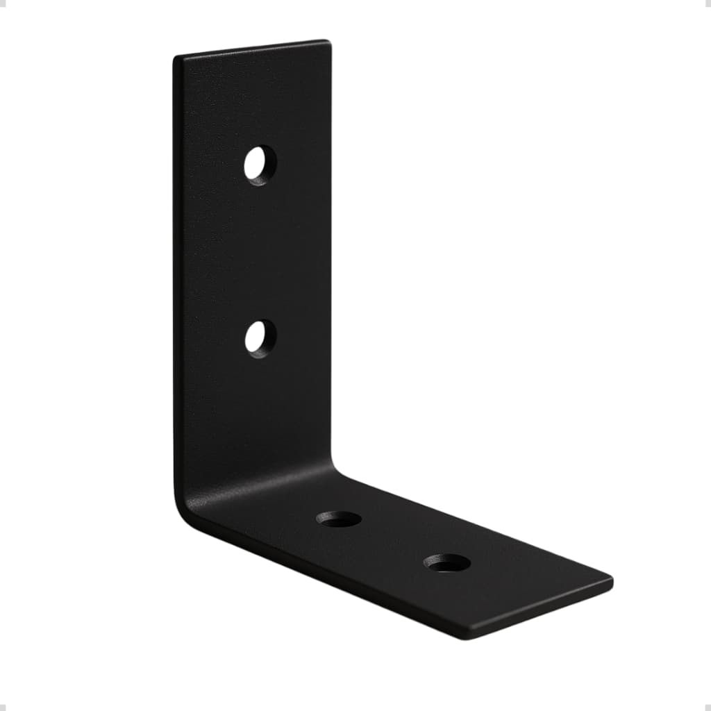 2x Cantoneira Suporte União P/ Madeira 10x10x4 cm L Aço L Prateleira Reforço Mdf Nicho