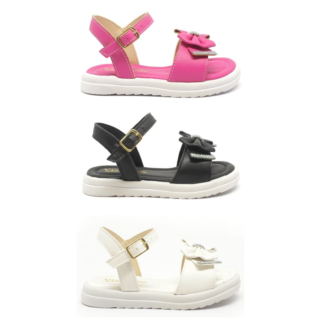 Kit 3 Pares Sandalia Infantil Menina Com Laço linha Premiun