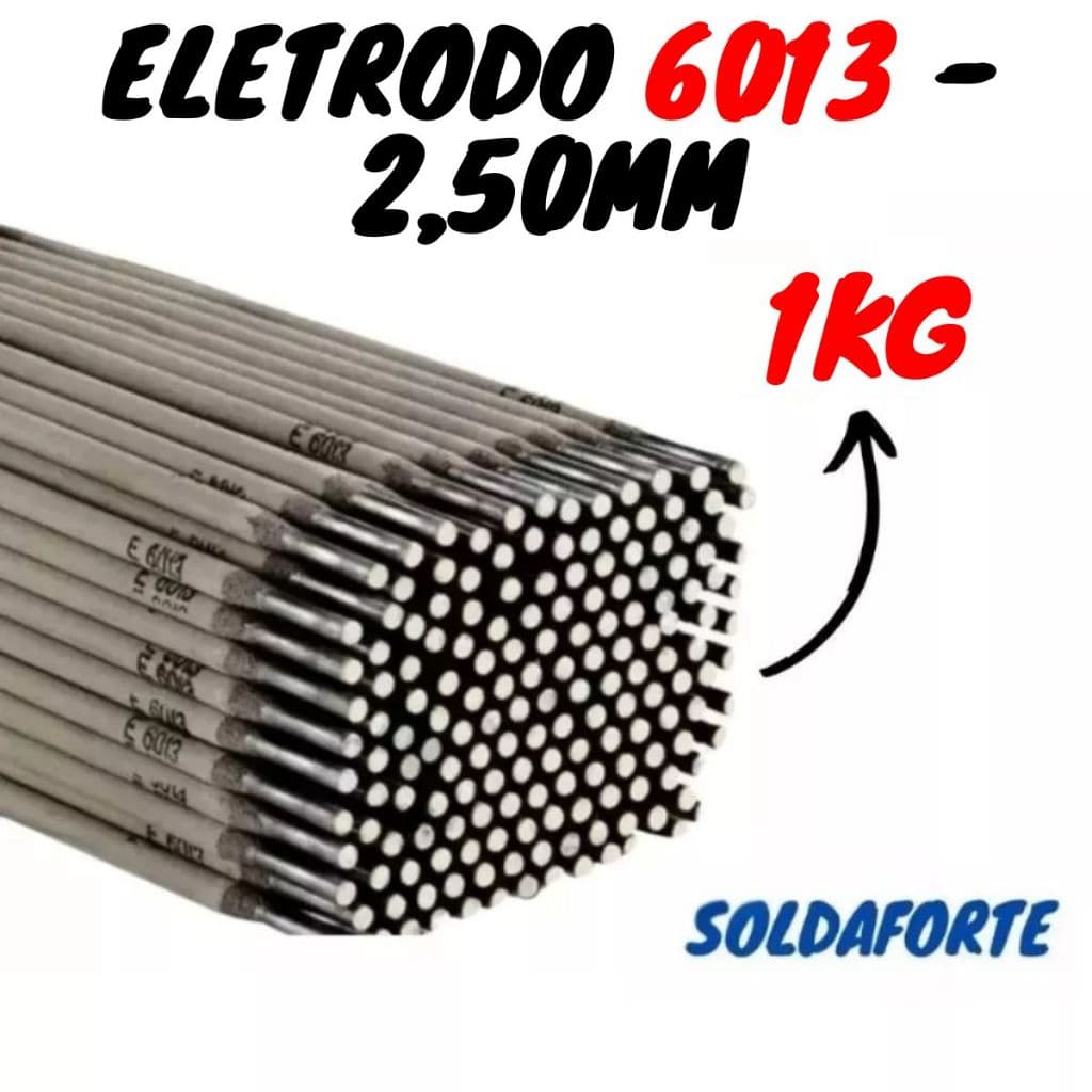 1kg Eletrodo 6013 de 2,50mm (Cinza) - Soldaforte