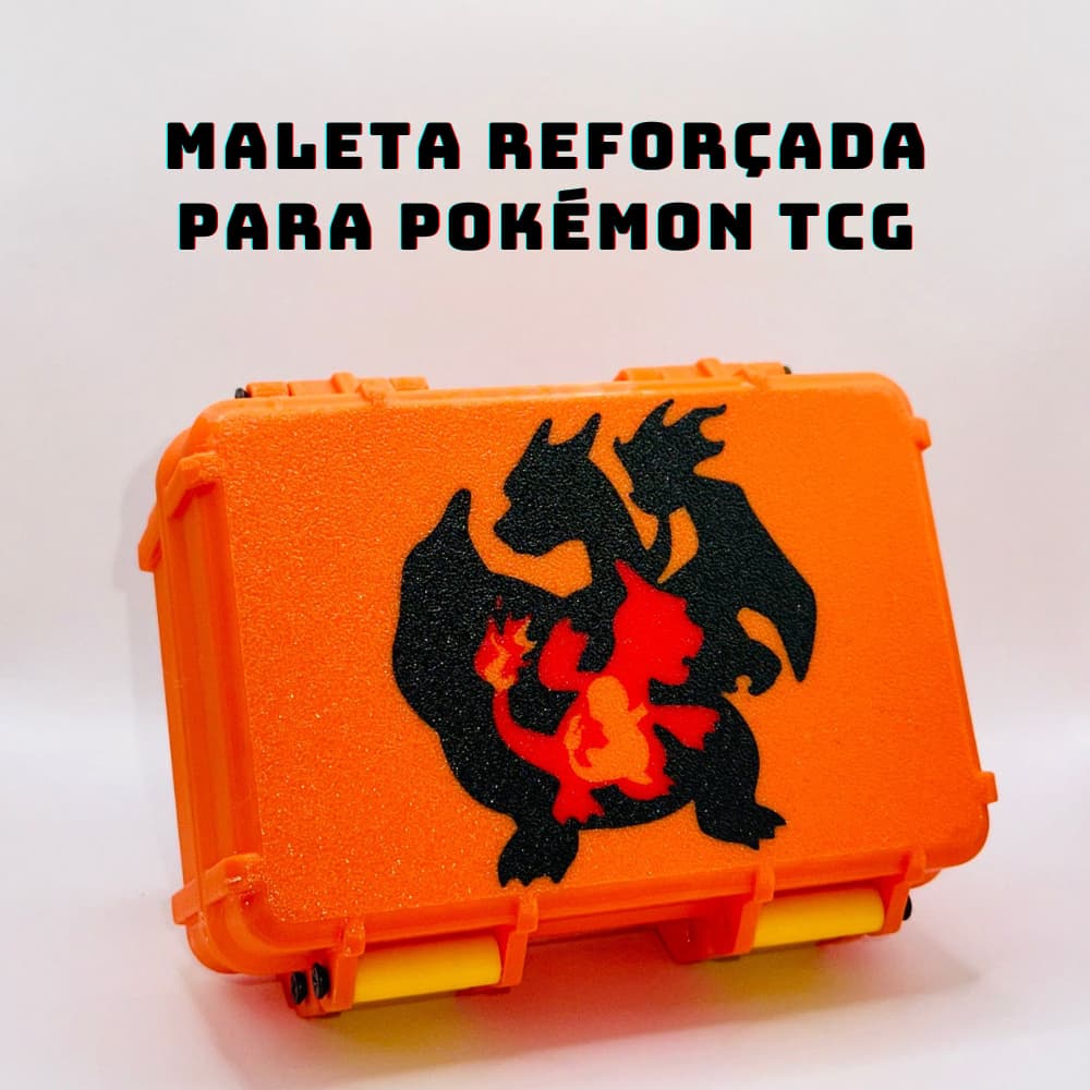 Caixa Organizadora Pokémon ou Porta Cartas TCG 3D + Insert Organizador Deck Box PKMN