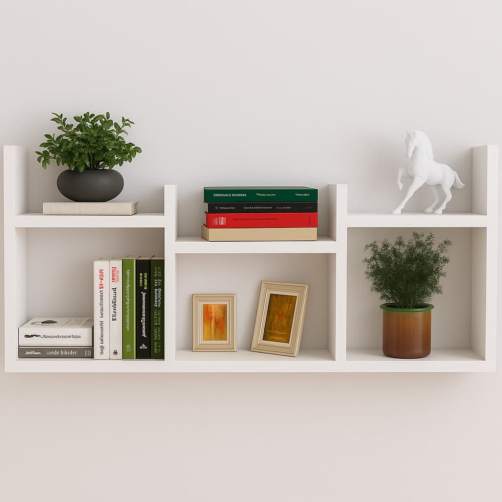 NICHO PRATILEIRA DE SALA OU QUARTO ESCRITORIO DECORATIVA NICHO MDF 90CM WHITE