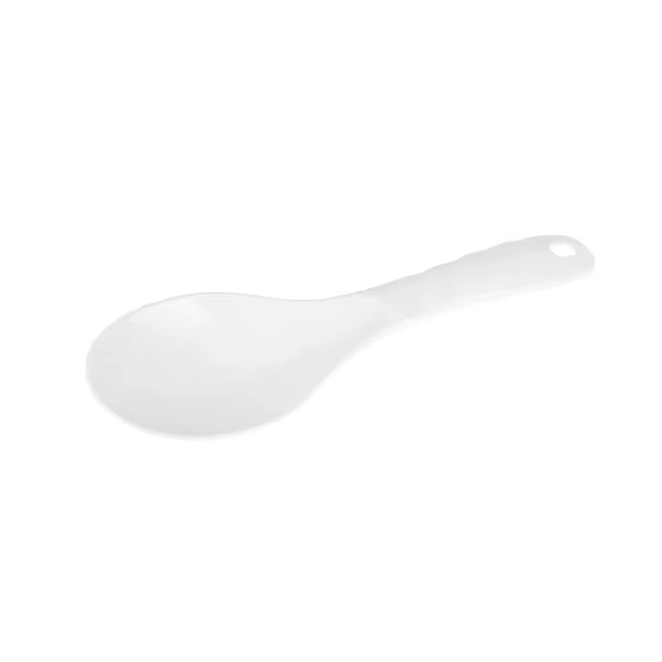 Colher de sobremesa Servir Plástica Branca para Arroz Feijão mantimentos 20cm