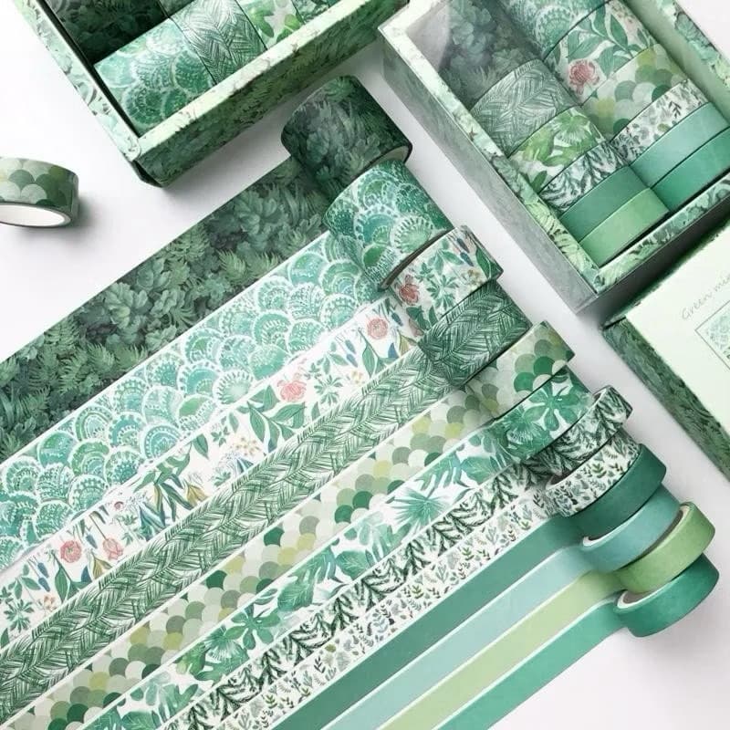 Kit 10 Washi Tapes sortidos papelaria fita enfeite diário caderno criativa fofa kawaii