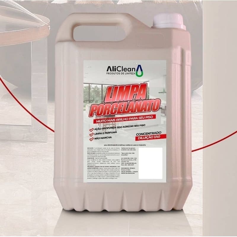 Produto para Limpar Porcelanatos Concentrado Ali Clean 5L