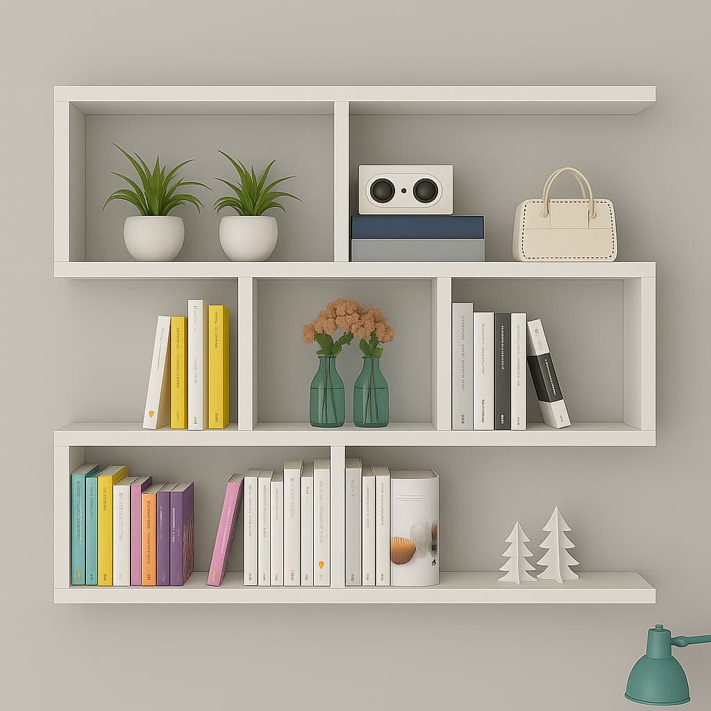 Estante Nicho MDF 70cm Branco Porta Livros Multiuso Decorativo sala quarto escritorio porta objetos multiuso