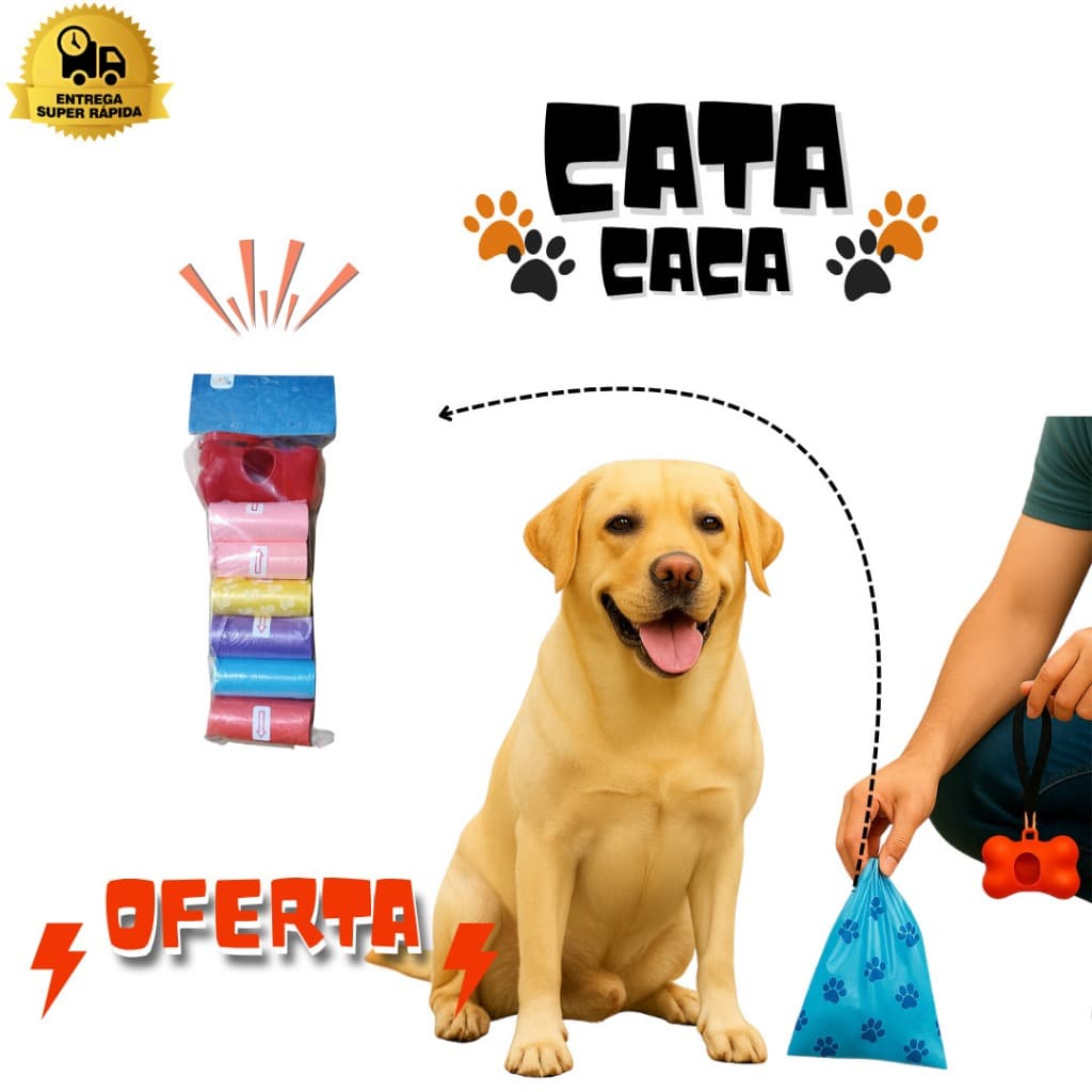 Refil Cata Caca | Saco Higiênico | Sacola Cata Caca | Saquinho de fezes de Cães | Saco de Cocô.