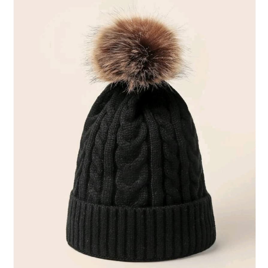 Touca Gorro Lã Pompom Moda Inverno