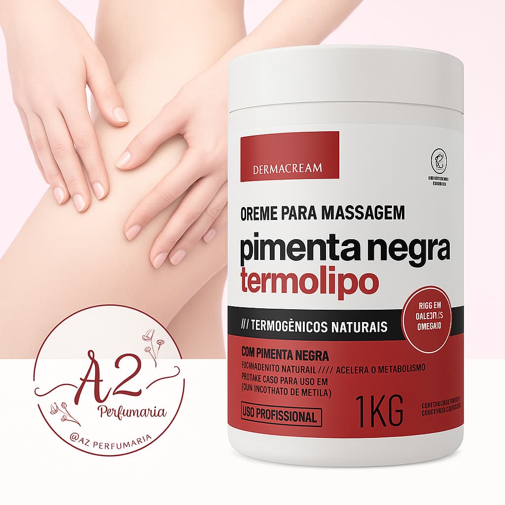 Creme de Massagem Redutor de Medidas e Celulite | Termolipo Pimenta Negra 1Kg Dermacream