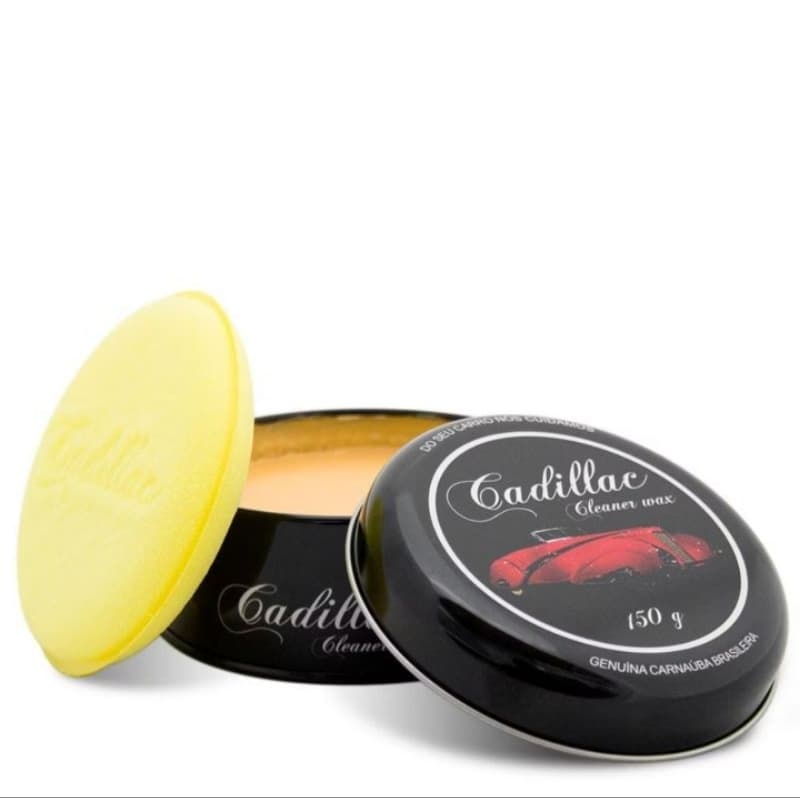 Cera Automotiva Carnaúba Limpadora Cleaner WaxCadillac 150g Acompanha Espuma Aplicadora Todas as cores de pintura