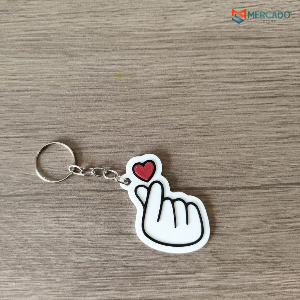 Chaveiro Coração Coreano – Estilo  para Fãs de Dorama e K-Pop
