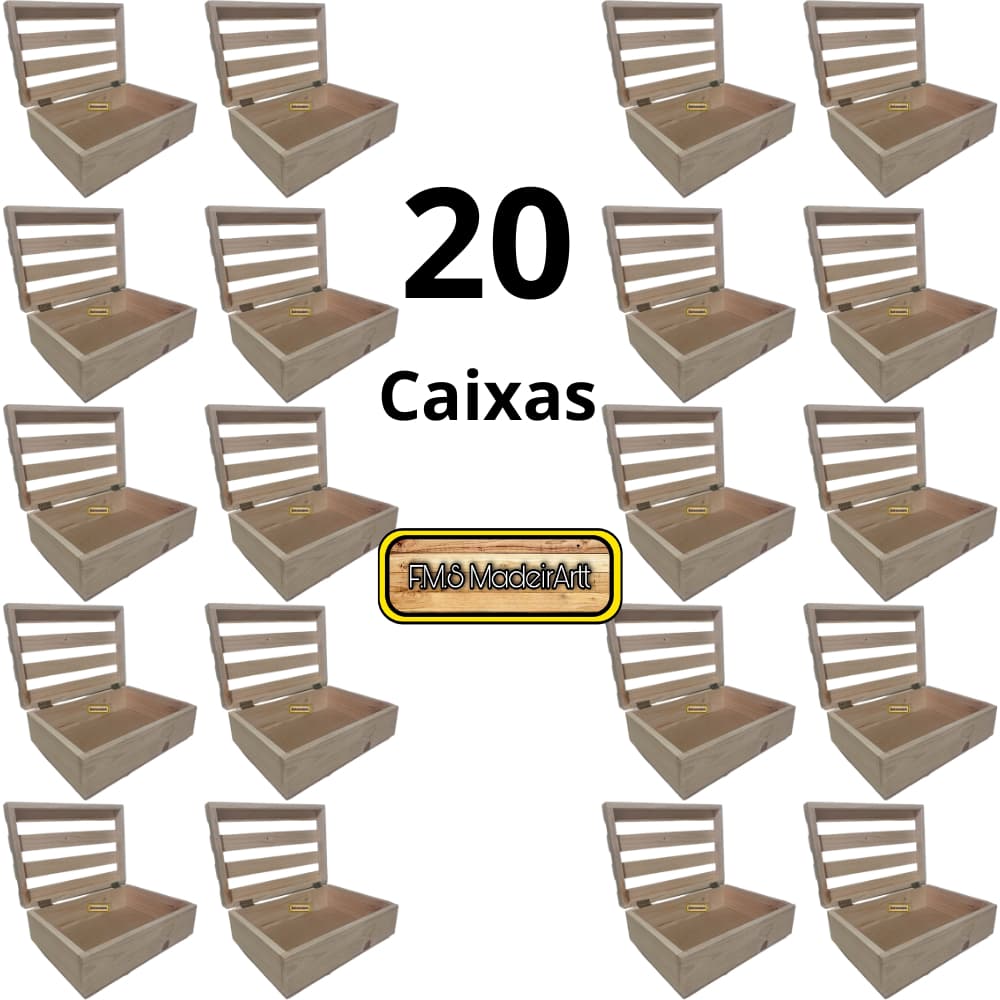 20 Caixas de madeira pinus para cesta de café da manhã, dia dos namorados, pais, mães fms_madeirartt