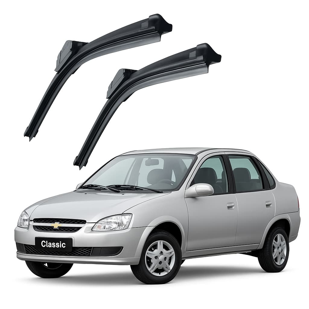 Par de Palhetas Limpador de Parabrisa Dianteiro Para Chevrolet Corsa Classic 1995 Até 2016