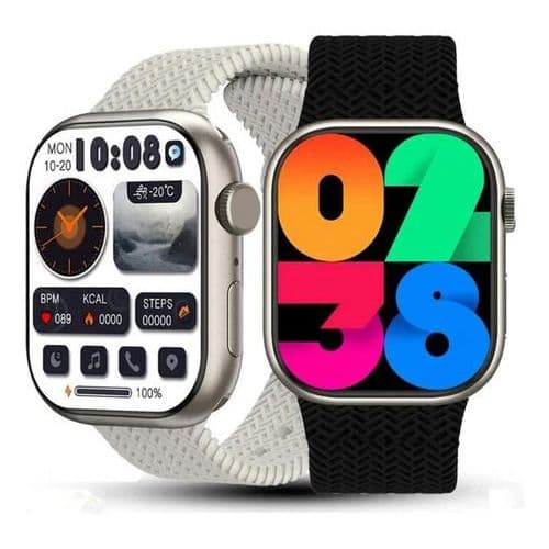 HK9 PRO Smartwatch Relógio Inteligente Série 8 2.02 " AMOLED Tela Infinita Bússola NFC 500 + Discagem Pedômetro