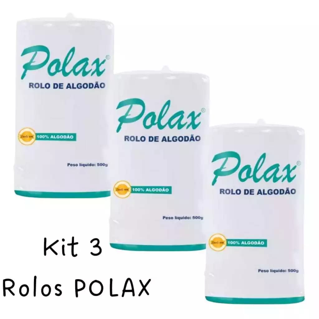 Kit 3 Algodão Hidrófilo 500g Cada - Polax
