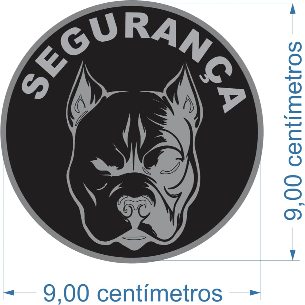 Patch Emborrachado Segurança Costurado com Velcro
