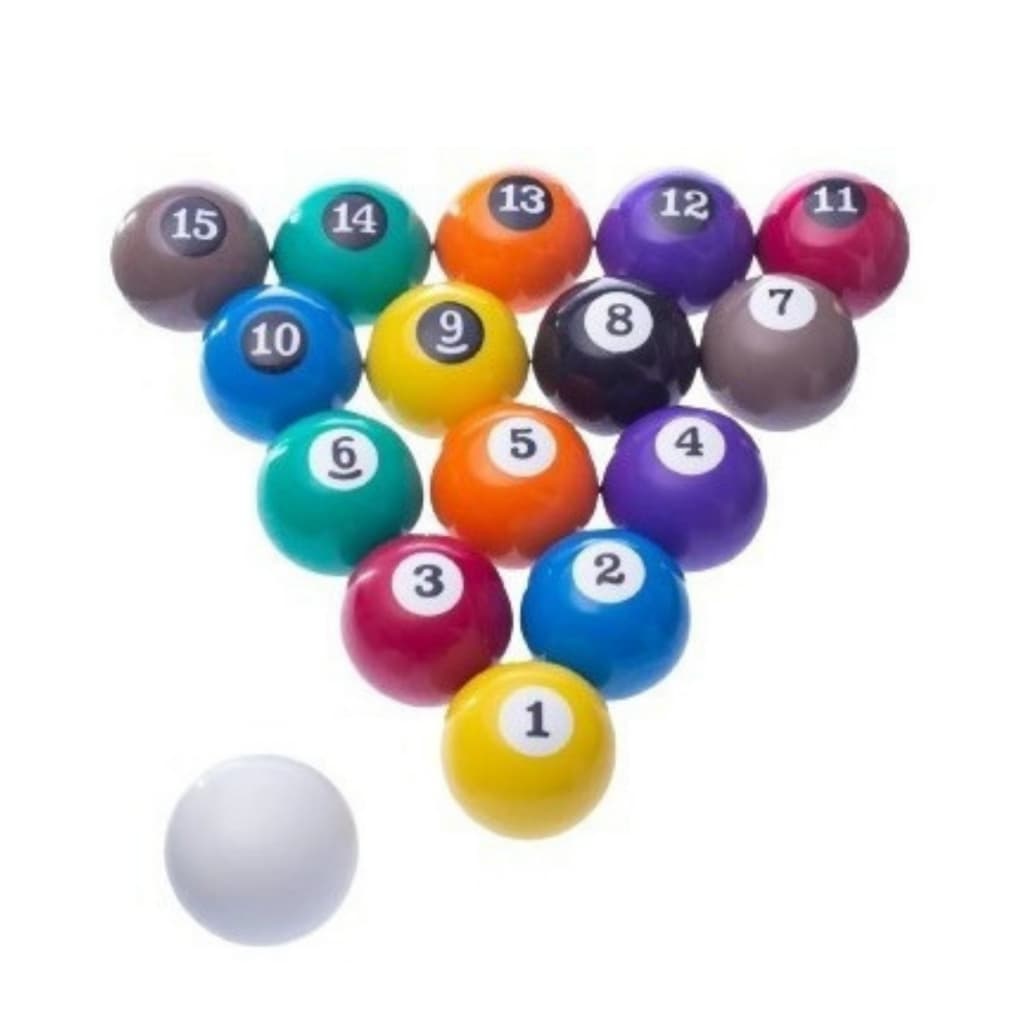Jogo Bolas Sinuca Profissional Unibool 54mm 16 Peças  Numeradas 1-15 + Bolão 58mm Bilhar